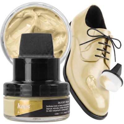 Kaps Crema para Zapatos con Aplicador de Esponja, Cuidado Intensivo y Nutritivo del Cuero, Delicate, 70 Colores Kaps Crema para Zapatos con Aplicador de Esponja, Cuidado Intensivo y Nutritivo del Cuero, Delicate, 70 Colores