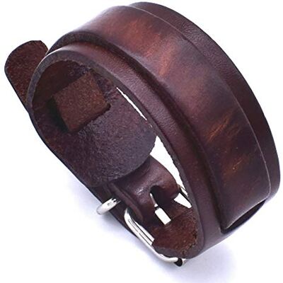ZENSE Pulsera de cuero ajustable para hombre ZENSE Pulsera de cuero ajustable para hombre