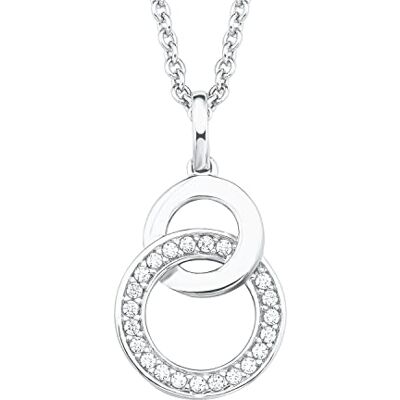 s.Oliver collar con colgante de plata de ley 925 collar de las señoras, con zirconia cúbica synth., 42+3 cm, plata, Viene en caja de regalo de joyería s.Oliver collar con colgante de plata de ley 925 collar de las señoras, con zirconia cúbica synth., 42+3 cm, plata, Viene en caja de regalo de joyería