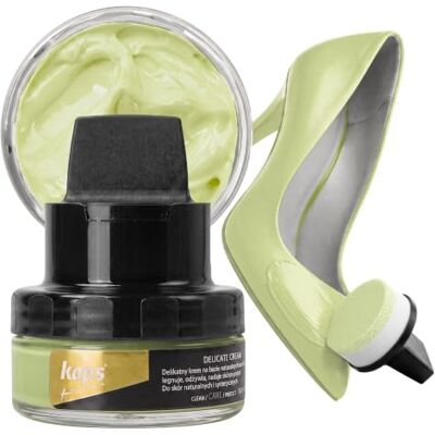 Kaps Crema para Zapatos con Aplicador de Esponja, Cuidado Intensivo y Nutritivo del Cuero, Delicate, 70 Colores Kaps Crema para Zapatos con Aplicador de Esponja, Cuidado Intensivo y Nutritivo del Cuero, Delicate, 70 Colores