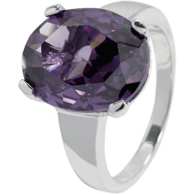 Carlo Monti Anillo de Plata de Ley con circonita, Talla 17 (18,16 mm) Carlo Monti Anillo de Plata de Ley con circonita, Talla 17 (18,16 mm)