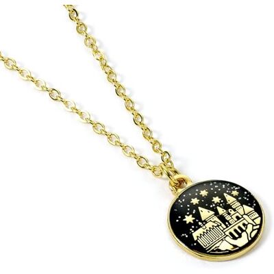 Harry Potter Collar oficial del castillo de Hogwarts, tono dorado, talla única, Zinc, No es una piedra preciosa Harry Potter Collar oficial del castillo de Hogwarts, tono dorado, talla única, Zinc, No es una piedra preciosa