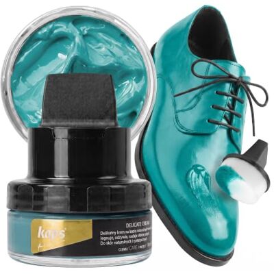 Kaps Crema para Zapatos con Aplicador de Esponja, Cuidado Intensivo y Nutritivo del Cuero, Delicate, 70 Colores Kaps Crema para Zapatos con Aplicador de Esponja, Cuidado Intensivo y Nutritivo del Cuero, Delicate, 70 Colores