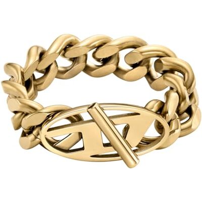 Diesel Anillos unisex de acero inoxidable, 6.5, Acero inoxidable, Sin piedras preciosas, Tono Oro Diesel Anillos unisex de acero inoxidable, 6.5, Acero inoxidable, Sin piedras preciosas, Tono Oro