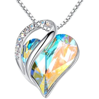 Leafael Collar Corazón Infinito Mujer con Piedra de Nacimiento Collar Corazón Infinito Mujer con Piedra de Nacimiento; colgante con cadena ajustable de 18+2 pulgadas. Leafael Collar Corazón Infinito Mujer con Piedra de Nacimiento Collar Corazón Infinito Mujer con Piedra de Nacimiento; colgante con cadena ajustable de 18+2 pulgadas.