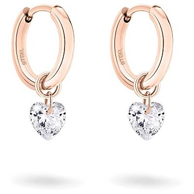 Tamaris aros pendientes para mujer, mujer Ohrschmuck con aushängbaren Anhängern, wasserfest de acero inoxidable, Oro rosa Tamaris aros pendientes para mujer, mujer Ohrschmuck con aushängbaren Anhängern, wasserfest de acero inoxidable, Oro rosa