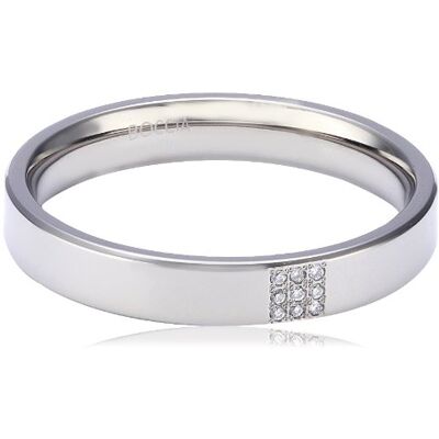 Boccia Anillo de Titanio con Diamante, Talla 13 (16,88 mm) Boccia Anillo de Titanio con Diamante, Talla 13 (16,88 mm)