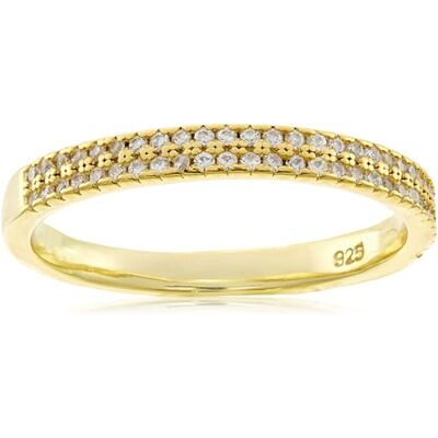 Brilio Silver Anillo Sparkling Gold-Plated Ring with Clear zircons RI059Y Circuit: 58 mm Marca Brilio Silver Anillo Sparkling Gold-Plated Ring with Clear zircons RI059Y Circuit: 58 mm Marca