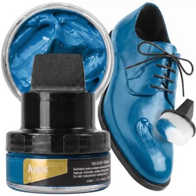 Kaps Crema para Zapatos con Aplicador de Esponja, Cuidado Intensivo y Nutritivo del Cuero, Delicate, 70 Colores Kaps Crema para Zapatos con Aplicador de Esponja, Cuidado Intensivo y Nutritivo del Cuero, Delicate, 70 Colores