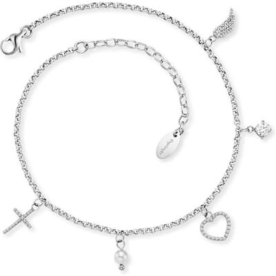 Engelsrufer Tobillera para mujer de plata de ley con circonita, perla y colgante, cierre de mosquetón, longitud ajustable, sin níquel, tamaño: 22 + 5 cm, 22+5cm, Plata de ley, Circonita cúbica Engelsrufer Tobillera para mujer de plata de ley con circonita, perla y colgante, cierre de mosquetón, longitud ajustable, sin níquel, tamaño: 22 + 5 cm, 22+5cm, Plata de ley, Circonita cúbica