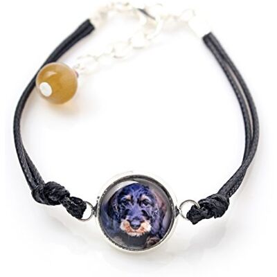 ART Pulsera foto de perro Pulsera de cordón hecha a mano con piedra natural Joyería antialérgica ART Pulsera foto de perro Pulsera de cordón hecha a mano con piedra natural Joyería antialérgica