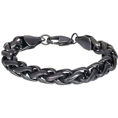 iXXXi Hombres Pulsera de acero inoxidable para hombre, One-Size, Acero inoxidable, No es una piedra preciosa iXXXi Hombres Pulsera de acero inoxidable para hombre, One-Size, Acero inoxidable, No es una piedra preciosa