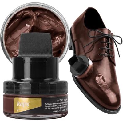 Kaps Crema para Zapatos con Aplicador de Esponja, Cuidado Intensivo y Nutritivo del Cuero, Delicate, 70 Colores Kaps Crema para Zapatos con Aplicador de Esponja, Cuidado Intensivo y Nutritivo del Cuero, Delicate, 70 Colores