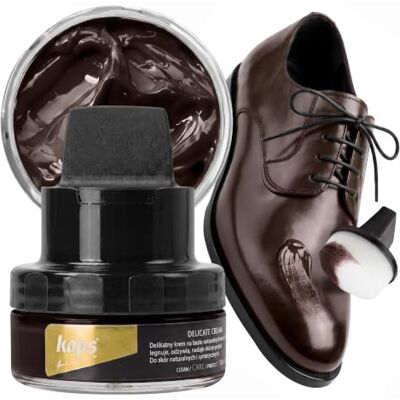 Kaps Crema para Zapatos con Aplicador de Esponja, Cuidado Intensivo y Nutritivo del Cuero, Delicate, 70 Colores Kaps Crema para Zapatos con Aplicador de Esponja, Cuidado Intensivo y Nutritivo del Cuero, Delicate, 70 Colores