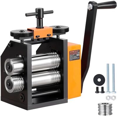 VEVOR Laminador de Joyería Ancho 75 mm Máquina Laminadora de Joyería Espesor 0,03-6,5 mm Relación de Engranaje Ajustable 1:2 para Procesamiento de Joyería Taller de Pulsera de Anillo de Plata Dorada VEVOR Laminador de Joyería Ancho 75 mm Máquina Laminadora de Joyería Espesor 0,03-6,5 mm Relación de Engranaje Ajustable 1:2 para Procesamiento de Joyería Taller de Pulsera de Anillo de Plata Dorada