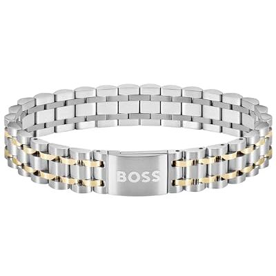 Boss Jewelry Pulsera de eslabón para Hombre Colección OWAN de Acero inoxidable Boss Jewelry Pulsera de eslabón para Hombre Colección OWAN de Acero inoxidable