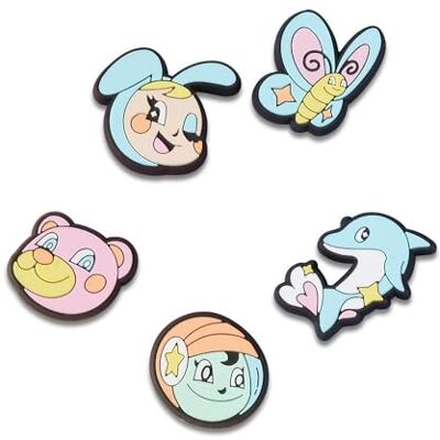 Crocs 5-pack Animal Jibbitz Shoe Charms, Encantos para zapatos, Unisex adulto, Y2K Anime, Talla única Crocs 5-pack Animal Jibbitz Shoe Charms, Encantos para zapatos, Unisex adulto, Y2K Anime, Talla única