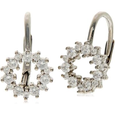 Beneto Pendientes Elegant Silver Earrings with zircons AGUC2213L Marca Beneto Pendientes Elegant Silver Earrings with zircons AGUC2213L Marca