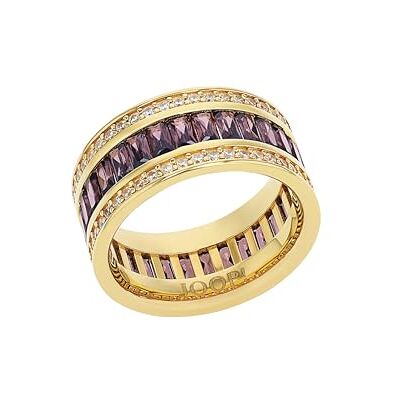 Joop! Anillo para mujer, plata 925, con circonitas, 10 mm, dorado, idea de regalo, viene en caja de regalo de joyería. Joop! Anillo para mujer, plata 925, con circonitas, 10 mm, dorado, idea de regalo, viene en caja de regalo de joyería.
