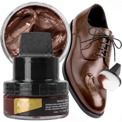 Kaps Crema para Zapatos con Aplicador de Esponja, Cuidado Intensivo y Nutritivo del Cuero, Delicate, 70 Colores Kaps Crema para Zapatos con Aplicador de Esponja, Cuidado Intensivo y Nutritivo del Cuero, Delicate, 70 Colores