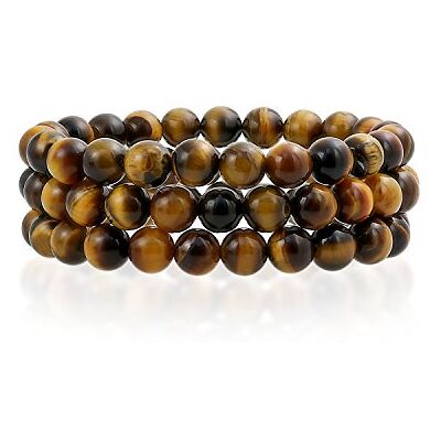 Bling Jewelry Unisex Apilable Conjunto De 3 Piedras Preciosas Ronda Abalorios 8Mm Pulsera Elástica Para Mujeres Adolescentes Hombres Multi Strand Apilamiento Ajustable Bling Jewelry Unisex Apilable Conjunto De 3 Piedras Preciosas Ronda Abalorios 8Mm Pulsera Elástica Para Mujeres Adolescentes Hombres Multi Strand Apilamiento Ajustable