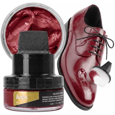 Kaps Crema para Zapatos con Aplicador de Esponja, Cuidado Intensivo y Nutritivo del Cuero, Delicate, 70 Colores Kaps Crema para Zapatos con Aplicador de Esponja, Cuidado Intensivo y Nutritivo del Cuero, Delicate, 70 Colores