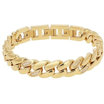 Joop! Pulsera de mujer de acero inoxidable con circonitas sintéticas, 19+3 cm, bicolor, se entrega en caja de regalo de joyería, 2039842 Joop! Pulsera de mujer de acero inoxidable con circonitas sintéticas, 19+3 cm, bicolor, se entrega en caja de regalo de joyería, 2039842
