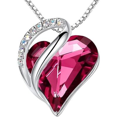 Leafael Collar Corazón Infinito Mujer con Piedra de Nacimiento Collar Corazón Infinito Mujer con Piedra de Nacimiento; colgante con cadena ajustable de 18+2 pulgadas. Leafael Collar Corazón Infinito Mujer con Piedra de Nacimiento Collar Corazón Infinito Mujer con Piedra de Nacimiento; colgante con cadena ajustable de 18+2 pulgadas.