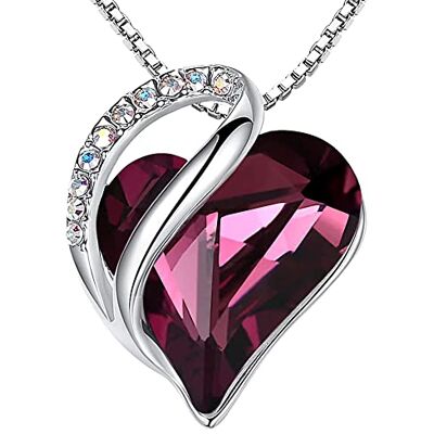 Leafael Collar Corazón Infinito Mujer con Piedra de Nacimiento Collar Corazón Infinito Mujer con Piedra de Nacimiento; colgante con cadena ajustable de 18+2 pulgadas. Leafael Collar Corazón Infinito Mujer con Piedra de Nacimiento Collar Corazón Infinito Mujer con Piedra de Nacimiento; colgante con cadena ajustable de 18+2 pulgadas.
