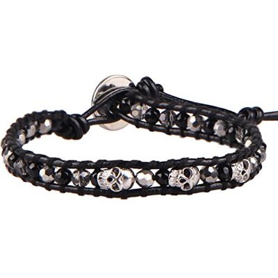 KELITCH Pulseras Hilo Cuentas Turquesa Pulsera Abrigo Cuero Piedra Natural Nuevas Pulseras Dijes Ajustables KELITCH Pulseras Hilo Cuentas Turquesa Pulsera Abrigo Cuero Piedra Natural Nuevas Pulseras Dijes Ajustables