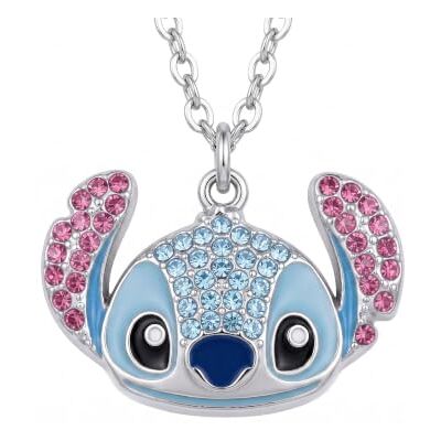 Disney Collar Lilo & Stitch Collar con colgante de puntada de 40,6 cm + 5 cm Joyería de puntada Producto oficial Disney Collar Lilo & Stitch Collar con colgante de puntada de 40,6 cm + 5 cm Joyería de puntada Producto oficial