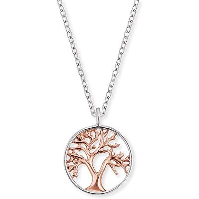 Engelsrufer árbol de vida collar colgante para las mujeres bicolor rodio y oro rosa chapado en plata esterlina 925 longitud 40 cm (15,75") + 4 cm (0,16") Engelsrufer árbol de vida collar colgante para las mujeres bicolor rodio y oro rosa chapado en plata esterlina 925 longitud 40 cm (15,75") + 4 cm (0,16")