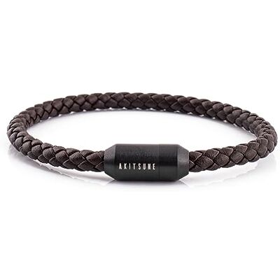 Akitsune Silva Pulsera de Cuero Genuino 5 mm Cierre Magnético Pulseras Mujeres Hombres Pulsera de Acero Inoxidable Simple Plata Negro Mate Oro Akitsune Silva Pulsera de Cuero Genuino 5 mm Cierre Magnético Pulseras Mujeres Hombres Pulsera de Acero Inoxidable Simple Plata Negro Mate Oro