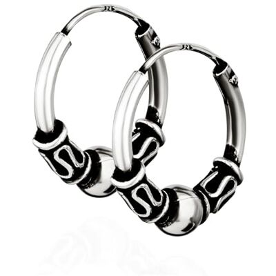 NKlaus par de pendientes de plata de ley 925 celta criolla gótica perforación del oído 14mm NKlaus par de pendientes de plata de ley 925 celta criolla gótica perforación del oído 14mm