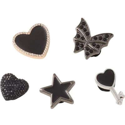 Crocs Jibbitz Charms, Lack Punk, paquete de 5 Crocs Jibbitz Charms, Lack Punk, paquete de 5