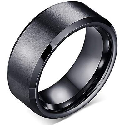 ZENSE Anillo negro cepillado para hombre ZR0162 ZENSE Anillo negro cepillado para hombre ZR0162