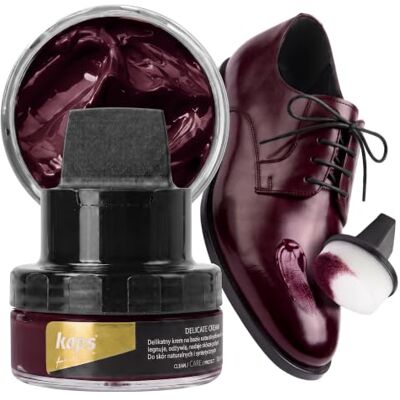 Kaps Crema para Zapatos con Aplicador de Esponja, Cuidado Intensivo y Nutritivo del Cuero, Delicate, 70 Colores Kaps Crema para Zapatos con Aplicador de Esponja, Cuidado Intensivo y Nutritivo del Cuero, Delicate, 70 Colores