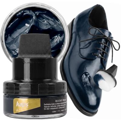Kaps Crema para Zapatos con Aplicador de Esponja, Cuidado Intensivo y Nutritivo del Cuero, Delicate, 70 Colores Kaps Crema para Zapatos con Aplicador de Esponja, Cuidado Intensivo y Nutritivo del Cuero, Delicate, 70 Colores