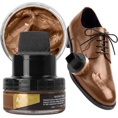 Kaps Crema para Zapatos con Aplicador de Esponja, Cuidado Intensivo y Nutritivo del Cuero, Delicate, 70 Colores Kaps Crema para Zapatos con Aplicador de Esponja, Cuidado Intensivo y Nutritivo del Cuero, Delicate, 70 Colores