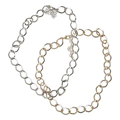 Urban Classics Collar Big Classic (2 unidades) Mujer Collar Dorado/Plateado Hierro Urban Classics Collar Big Classic (2 unidades) Mujer Collar Dorado/Plateado Hierro
