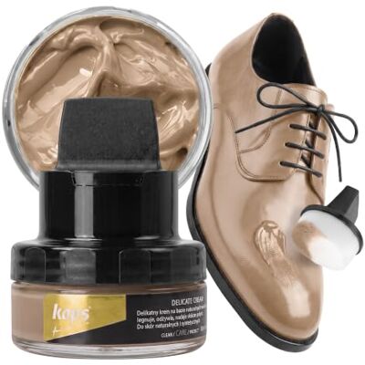 Kaps Crema para Zapatos con Aplicador de Esponja, Cuidado Intensivo y Nutritivo del Cuero, Delicate, 70 Colores Kaps Crema para Zapatos con Aplicador de Esponja, Cuidado Intensivo y Nutritivo del Cuero, Delicate, 70 Colores