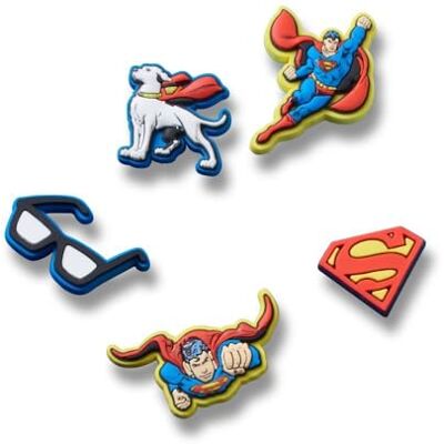 Crocs Superman Paquete de 5 dijes unisex para zapatos, multicolor, talla única, multicolor, Talla única Crocs Superman Paquete de 5 dijes unisex para zapatos, multicolor, talla única, multicolor, Talla única