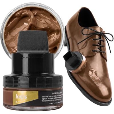 Kaps Crema para Zapatos con Aplicador de Esponja, Cuidado Intensivo y Nutritivo del Cuero, Delicate, 70 Colores Kaps Crema para Zapatos con Aplicador de Esponja, Cuidado Intensivo y Nutritivo del Cuero, Delicate, 70 Colores