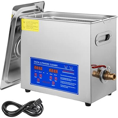 VEVOR Limpiador ultrasónico de 6 L, dispositivo de limpieza ultrasónica, limpiador ultrasónico, con calefacción, temporizador digital para joyas, monedas falsas, etc VEVOR Limpiador ultrasónico de 6 L, dispositivo de limpieza ultrasónica, limpiador ultrasónico, con calefacción, temporizador digital para joyas, monedas falsas, etc