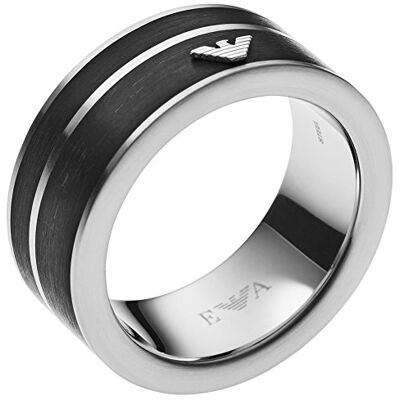 Giorgio Armani Anillo Para Hombre, 9/10/11/11.5mm Anillo De Acero Inoxidable Plateado, EGS2032040 Giorgio Armani Anillo Para Hombre, 9/10/11/11.5mm Anillo De Acero Inoxidable Plateado, EGS2032040