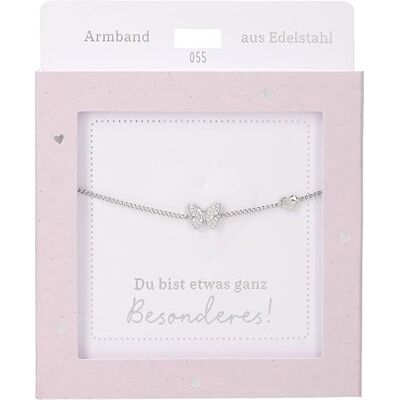 Depesche Pulsera de plata con mariposa y brillantes de longitud variable para regalar a amigos y familiares Depesche Pulsera de plata con mariposa y brillantes de longitud variable para regalar a amigos y familiares