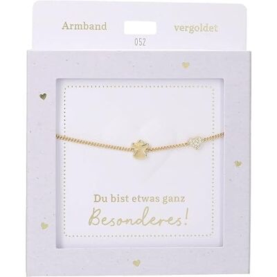 Depesche Pulsera de oro con colgante y brillantes, longitud variable, regalo para amigos y familiares Depesche Pulsera de oro con colgante y brillantes, longitud variable, regalo para amigos y familiares