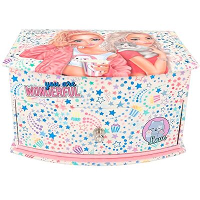 Depesche TOPModel Cutie Star Joyero con diseño de estrellas, color rosa Depesche TOPModel Cutie Star Joyero con diseño de estrellas, color rosa