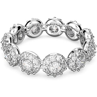 Swarovski Anillo Una Angelic, Talla redonda, Blanco, Baño de rodio Swarovski Anillo Una Angelic, Talla redonda, Blanco, Baño de rodio