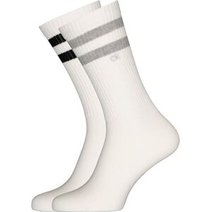 Calvin Stripes Casual Men's Crew Socks 2 pack, Calcetín de tripulación de los hombres, White, 43/46 Calvin Stripes Casual Men's Crew Socks 2 pack, Calcetín de tripulación de los hombres, White, 43/46